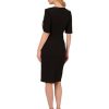 Women's Knit Crepe Pearl Midi Dress