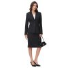 Women's Business Skirt Suit Set 2 Piece Office Outfits Notched Lapel Blazer and Pencil Skirt