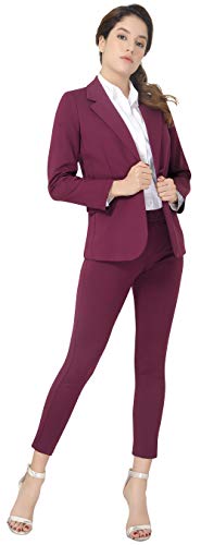 Women's Business Blazer Pant Suit Set for Work