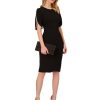 Women's Knit Crepe Pearl Midi Dress