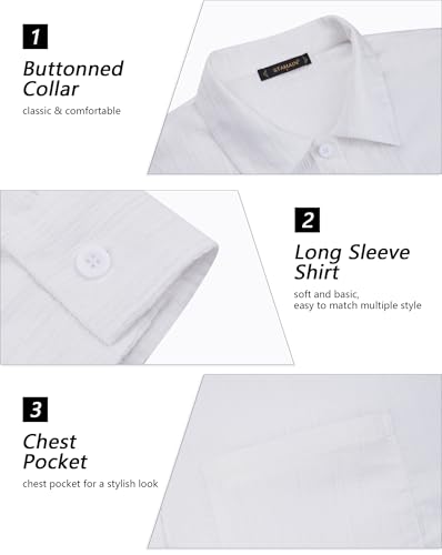 Womens Button Down Shirts Oversize Casual Boyfriend Long Sleeve Button Up Shirt Women Plus Size Blouses Tops with Pocket