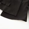 31C3AUMxu5L.jpg Women Black Skirts Suit Long Sleeve Sashes Blazer Mesh Long Skirts 2 Pieces Set