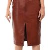 Real Leather Skirts for Women - Trendy Casual Womens Leather Skirt Fashionable