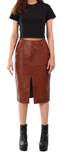 Real Leather Skirts for Women - Trendy Casual Womens Leather Skirt Fashionable