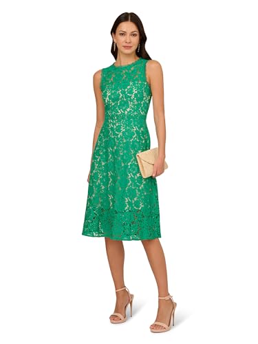 Women's Lace Midi Flounce Dress
