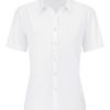 Womens Button Down Shirts Stretch Wrinkle Free Formal Short Sleeve Dress Shirt Summer Work Blouses Business Casual Tops