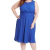Women's Dresses Inset Waist Midi Dress Career Office Occasion Guest of