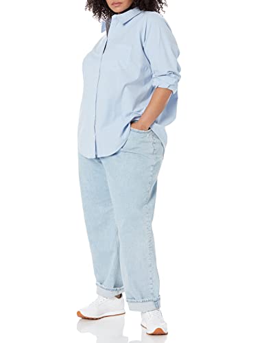Women's Long Sleeve Button Down Stretch Oxford Shirt (Available in Plus Size)