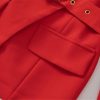 Women Suit Long-Sleeve Double Breasted Notched Tops Embroidery Skirt 2 Piece Set