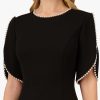 Women's Knit Crepe Pearl Midi Dress