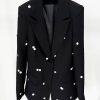 Women's Sequins Beading Blazer Long Mermaid Dress Skirt Suit Set 2 Pieces Fashion Unique Casual Evening Party Wedding