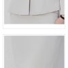 Women Long Sleeve Slim Fit Suit Jacket Midi Wrap Hip Pencil Skirt 2 Piece Sets Business Casual Sutis