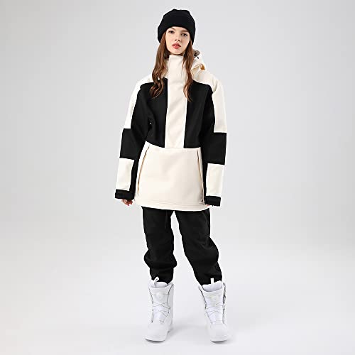 Women Ski Jacket and Pants Set Couples Windproof Ski Suits Mens Waterproof Two Piece Snowsuits for Winter Sports