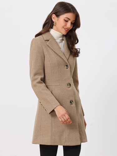 Women's Trench Coats Single Breasted Long Outerwear Winter Coat