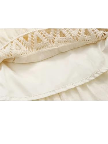 31UePLcfVRL.jpg Women's 2-Piece Set Sleeveless Single-Breasted Top+Hollow High Street Lace Crochet Skirt