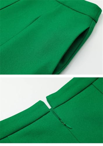 Women Spring Skirt Sets Solid Long Sleeve Lapel Collar Short Coat Big Swing A-Line Skirt 2 Piece Suits