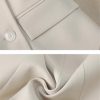 Women 2 Piece Blazer Outfits Sleeveless Blazer Vest Trouser Two Pieces Set Office Work Wear