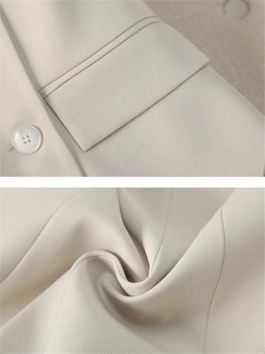 Women 2 Piece Blazer Outfits Sleeveless Blazer Vest Trouser Two Pieces Set Office Work Wear