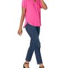 31Y0sE8jR9L.jpg Women's Relaxed-Fit Short-Sleeve Woven Blouse
