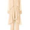 Women's Mother of The Bride Pant Suits 3 Pieces Chiffon Outfit Sets for Wedding Pant Suit with Jacket