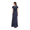 Women's Short Sleeve Blouson Beaded Gown