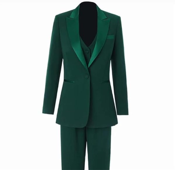 Womens Tuxedo 3 Piece Suit Sets for Women Blazer Pants Vest Set Womens Business Professional Outfits