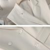Women 2 Piece Blazer Outfits Sleeveless Blazer Vest Trouser Two Pieces Set Office Work Wear