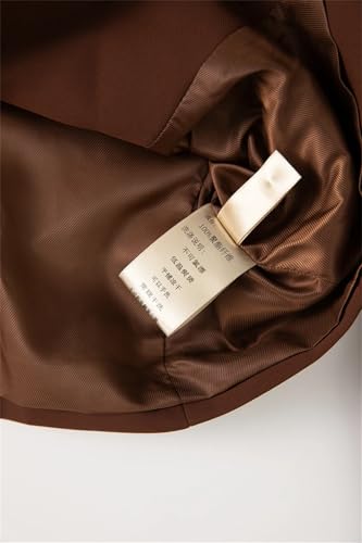 Women Elegant Commuter Suit Notched Long-Sleeved Appliques Tops Flounced Edge Skirt 2 Piece Set