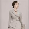 31iphPopD-L.jpg Women's Skirt Suit Spring Autumn Belted Long Sleeve Blazer Loose Casual Skirt 2 Piece Set for Women