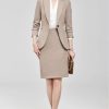 Women's Notch Lapel Collar Slim Fit Suit Jacket Wrap Hip Pencil Skirt 2 Piece Suits Business Office Sets