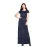 Women's Short Sleeve Blouson Beaded Gown
