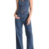 2 Piece Outfits Denim Set for Women's Sleeveless Button V Neck Denim Vest Waistcoat Wide Leg Jeans