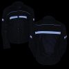 MPL2775 Black Armored Textile Motorcycle Jacket for Women - All Season Jacket w/Removable Liner