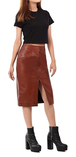 Real Leather Skirts for Women - Trendy Casual Womens Leather Skirt Fashionable
