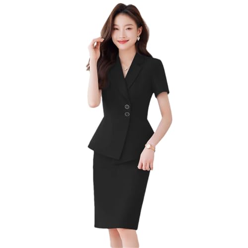 Women Elegant Short Sleeve Formal Professional Business Suits