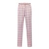 Womens 2 Piece Plaid Suits Set Business Office One Button Blazer Jacket Casual Long Sleeve Pant Suit Set