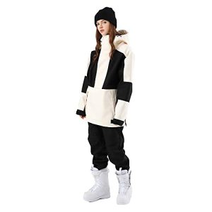Women Ski Jacket and Pants Set Couples Windproof Ski Suits Mens Waterproof Two Piece Snowsuits for Winter Sports