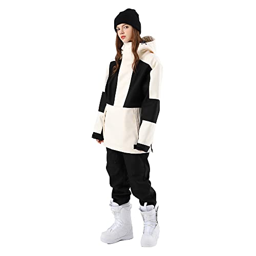 Women Ski Jacket and Pants Set Couples Windproof Ski Suits Mens Waterproof Two Piece Snowsuits for Winter Sports