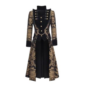 Women's Renaissance Gothic Coat Medieval Pirate Steampunk Vest Jacket Victorian Tailcoat Frock Coat
