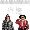 Womens Plus Size Flannel Shirts Plaid Shirts Long Sleeves Casual Button Down Collared Shacket Tops