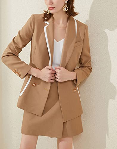 Suits for Women Business 2 Pieces Office Formal Wear Skirt Suits Set Patchwork Blazer&Skirt