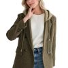 2025 Women's Spring Hooded Blazer Jacket Double-Breasted Oversize Loose Fully-Lined Work Office Suit with Pockets