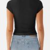Women's Button Down Shirt Cap Sleeve Tops for Women Button Up Ribbed Knit Slim Fit Casual Y2K Crop Going Out Top