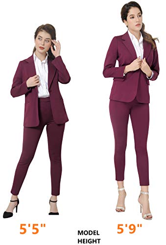 Women's Business Blazer Pant Suit Set for Work