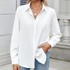 Womens Long Sleeve Button Down Shirt Ultra-Soft Stretch Wrinkle-Free Work Casual Business Office Blouse