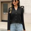 Womens Long Sleeve Tops Button Down Shirts Dressy Casual Fall Tops Trendy Tunic Tops