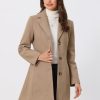 Women's Trench Coats Single Breasted Long Outerwear Winter Coat