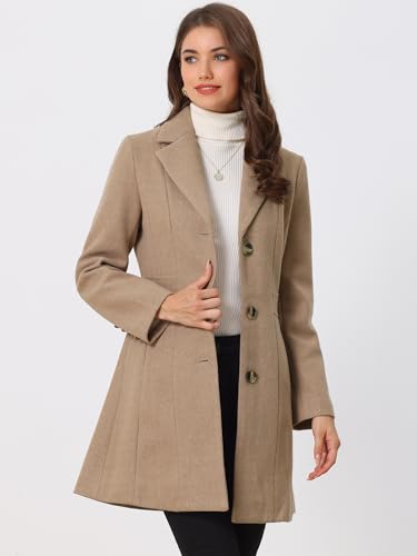 Women's Trench Coats Single Breasted Long Outerwear Winter Coat