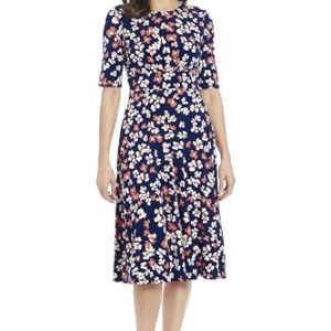 Women's Inset Waist Midi Short Sleeve
