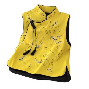 Chinese style women's clothing retro embroidered vest short coat improved suit top